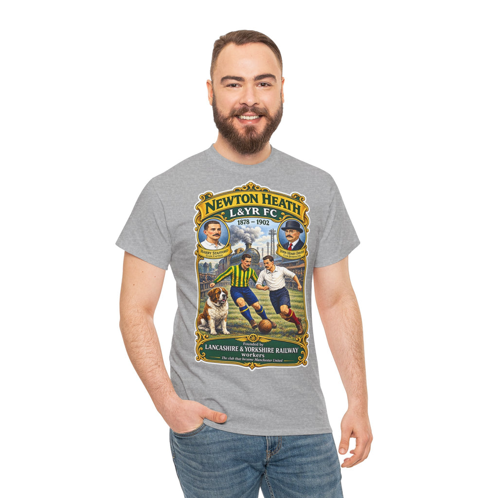 Newton Heath L&YR FC Vintage Football Tee — Lancashire & Yorkshire Railway Soccer Shirt