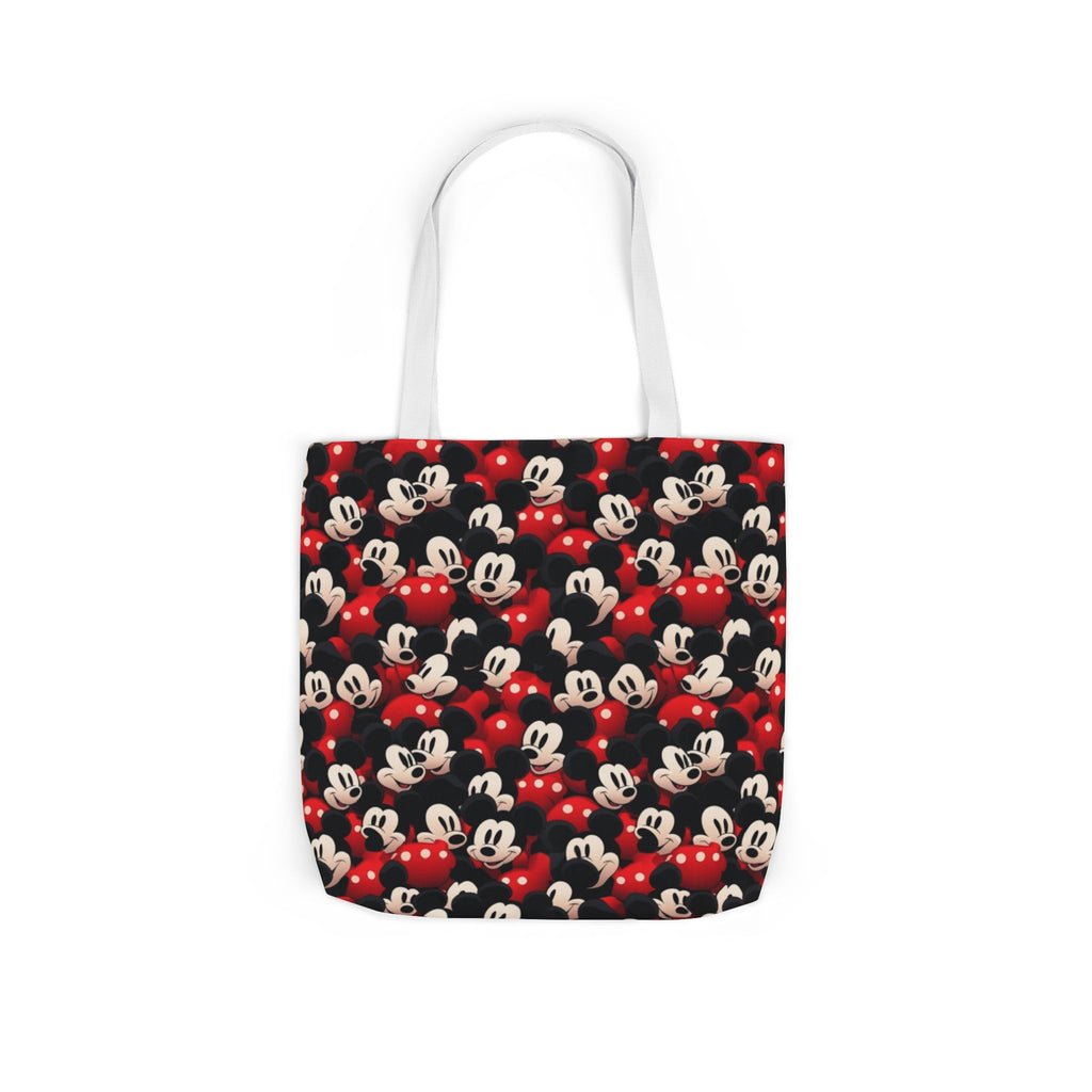 Mickey Mouse Canvas Tote — Retro Cartoon Character Allover Print