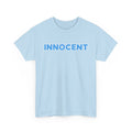 Innocent Graphic Tee — Bold Blue Statement Cotton T-Shirt