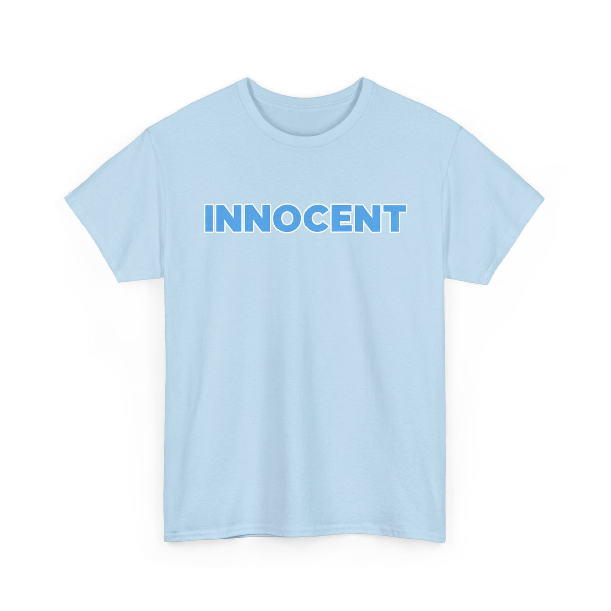 Innocent Graphic Tee — Bold Blue Statement Cotton T-Shirt