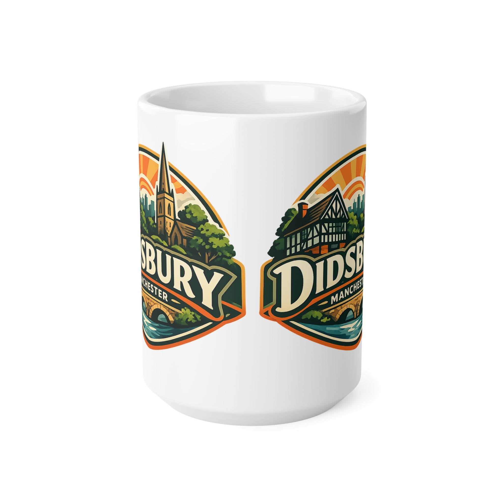 Didsbury Manchester Ceramic Coffee Cups, 11oz, 15oz