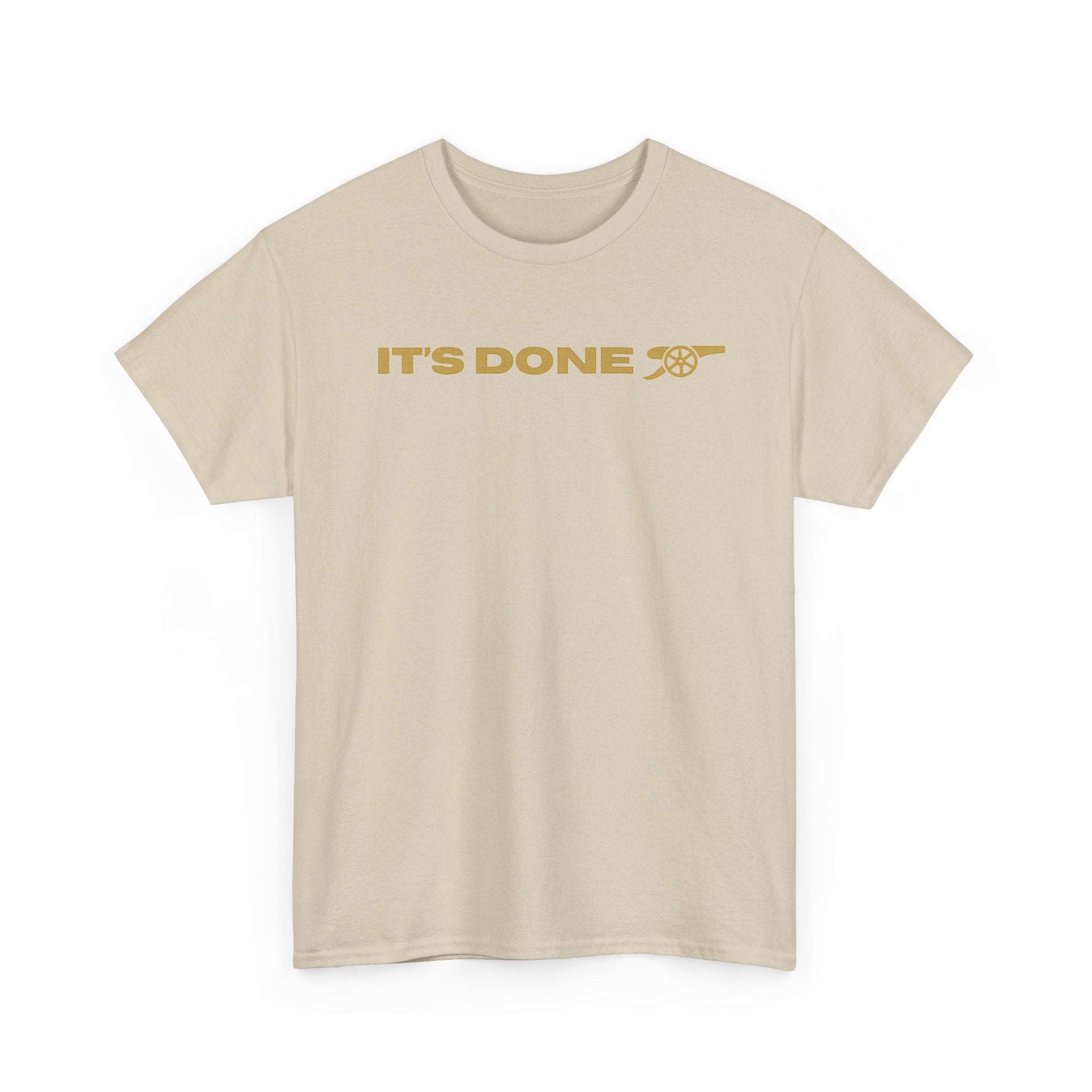 It's Done Arsenal Champions T-Shirt – Minimalist Gold Script Tee