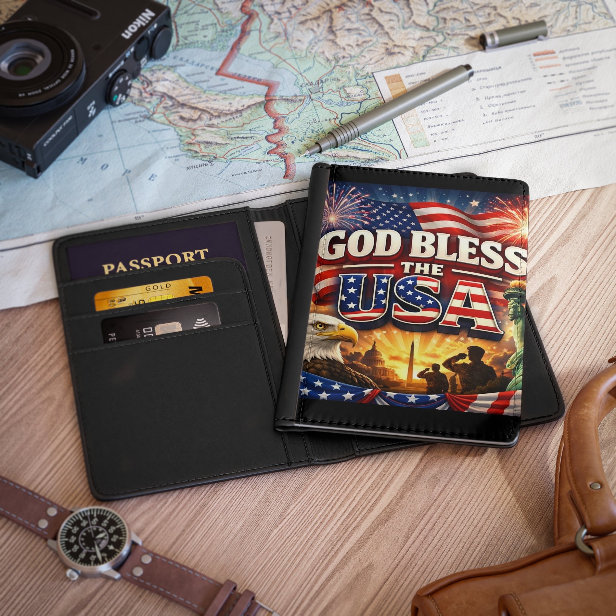 God Bless The USA Passport Cover
