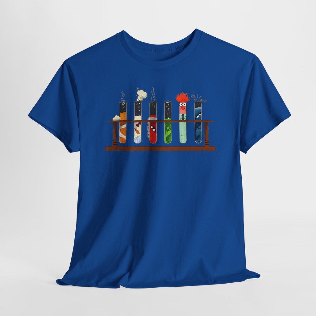 Muppets Beaker Science Test Tube Cats T‑Shirt — Cute Laboratory Cat Illustrations Tee