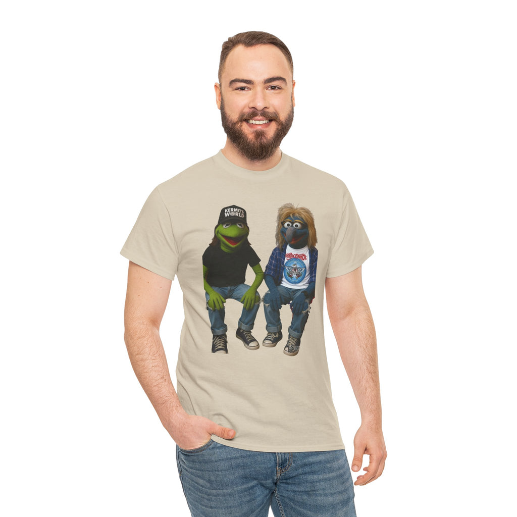 Kermit & Gonzo Waynes World Inspired Character Graphic T-Shirt