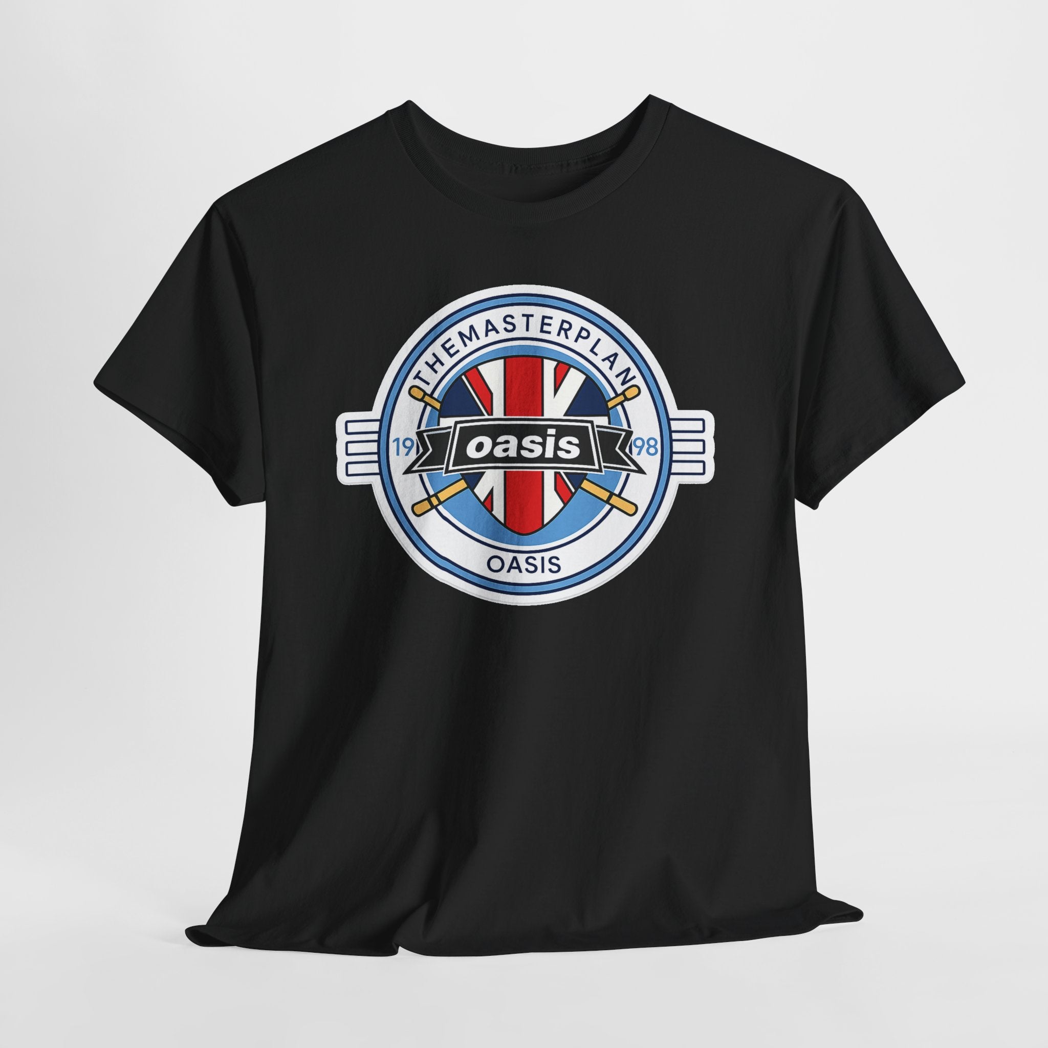 Oasis Union Jack Band Tee – Retro Rock Logo T-Shirt