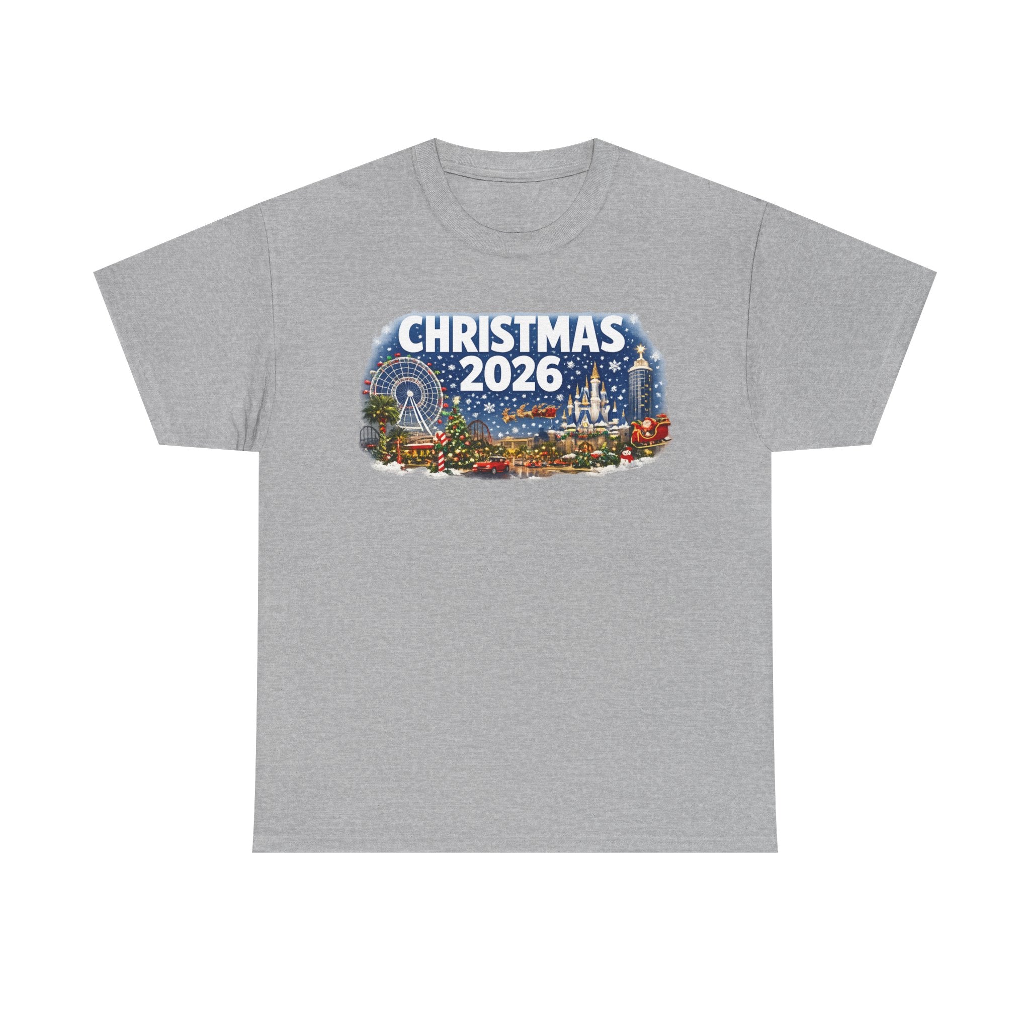 Christmas 2026 Holiday Tee — Festive Winter Village Graphic T-Shirt