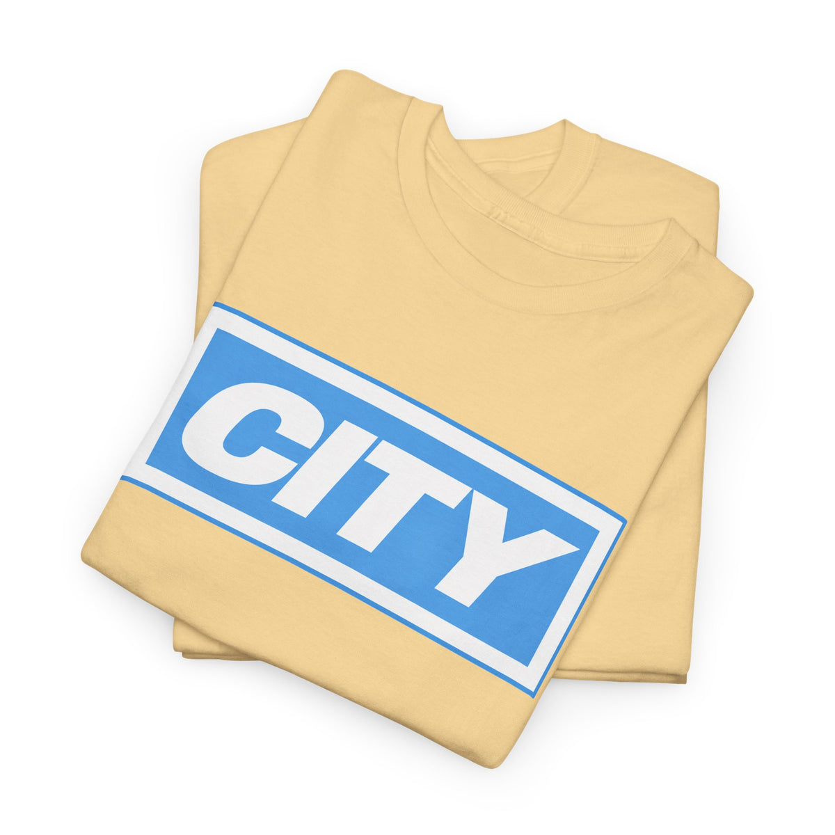 City Logo T-Shirt — Bold Blue Box Graphic Tee