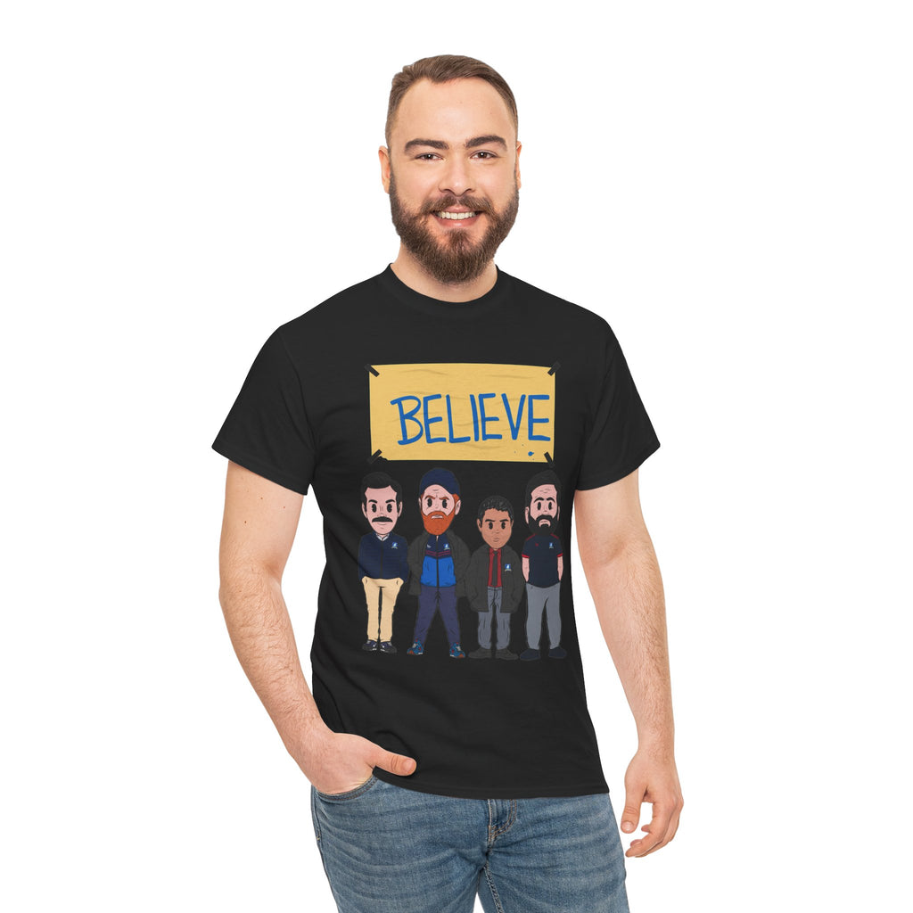 Ted Lasso Inspired Believe Cartoon Band Cotton T-Shirt