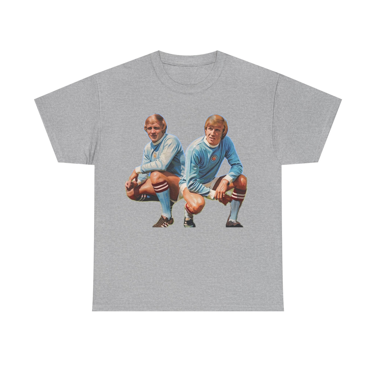 Franny Lee and Colin Bell Manchester City Retro Soccer Players T‑Shirt — Vintage Football Graphic Tee
