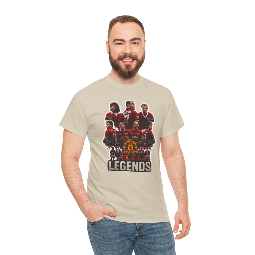 Manchester United Legends Football Team Tee — Retro Manchester United Players Graphic Shirt
