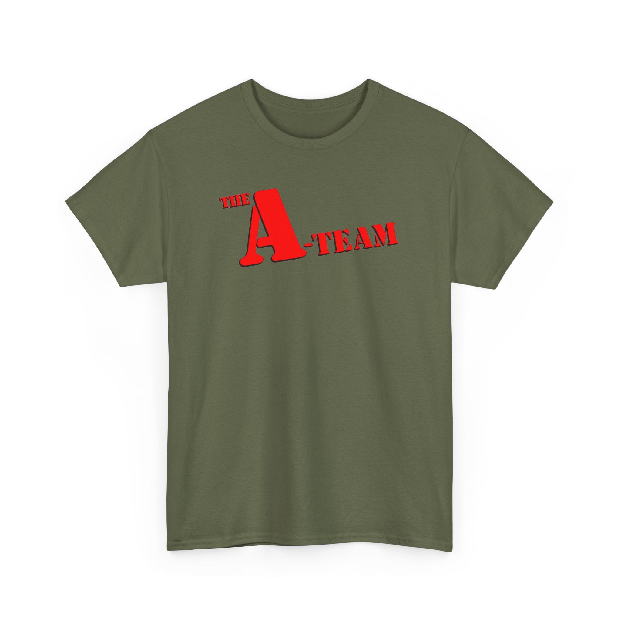 A-Team Graphic Tee — Retro Red Logo Vintage Crew T-Shirt