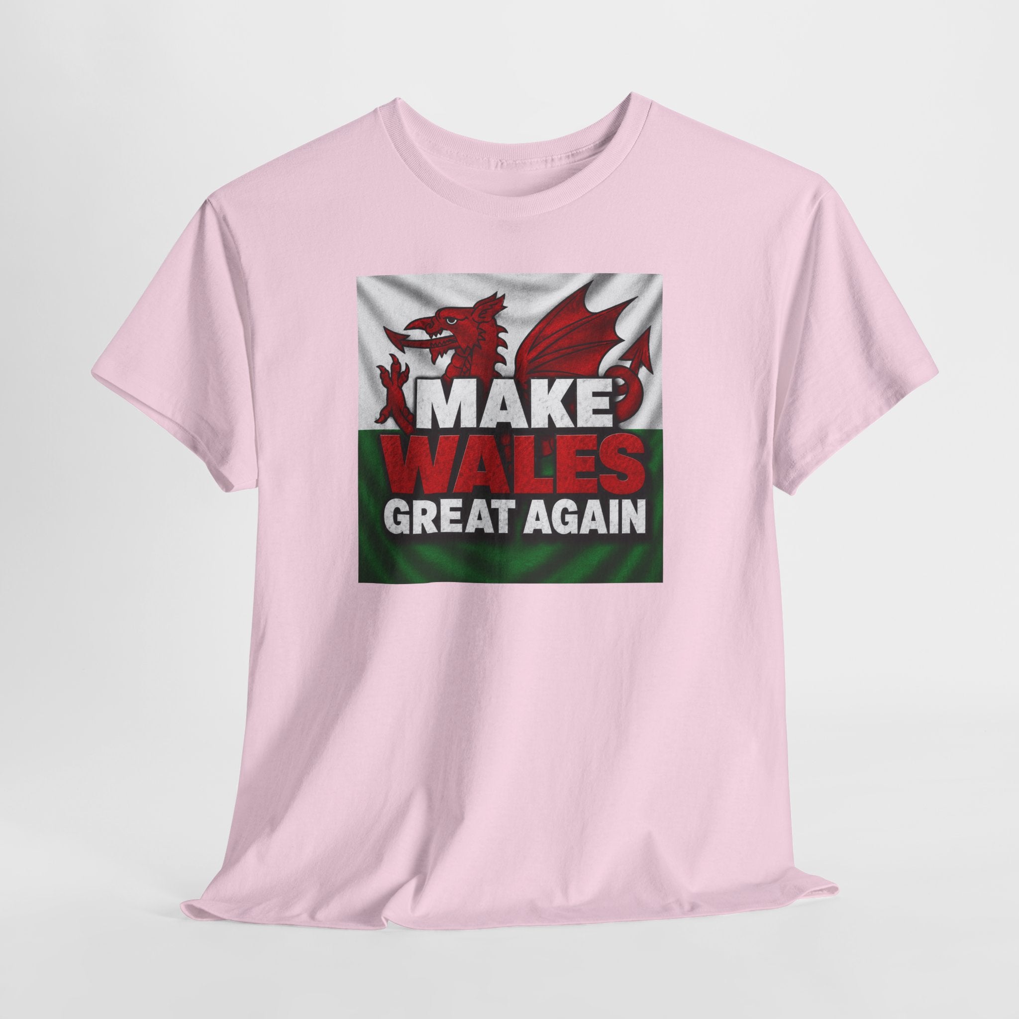 Make Wales Great Again T-Shirt — Welsh Flag Dragon Political Slogan Tee