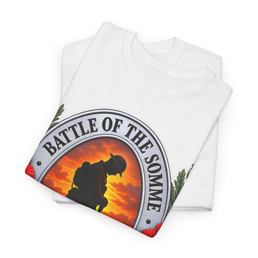 Battle of the Somme Memorial Cotton T-Shirt — 100th Anniversary Poppy Tribute