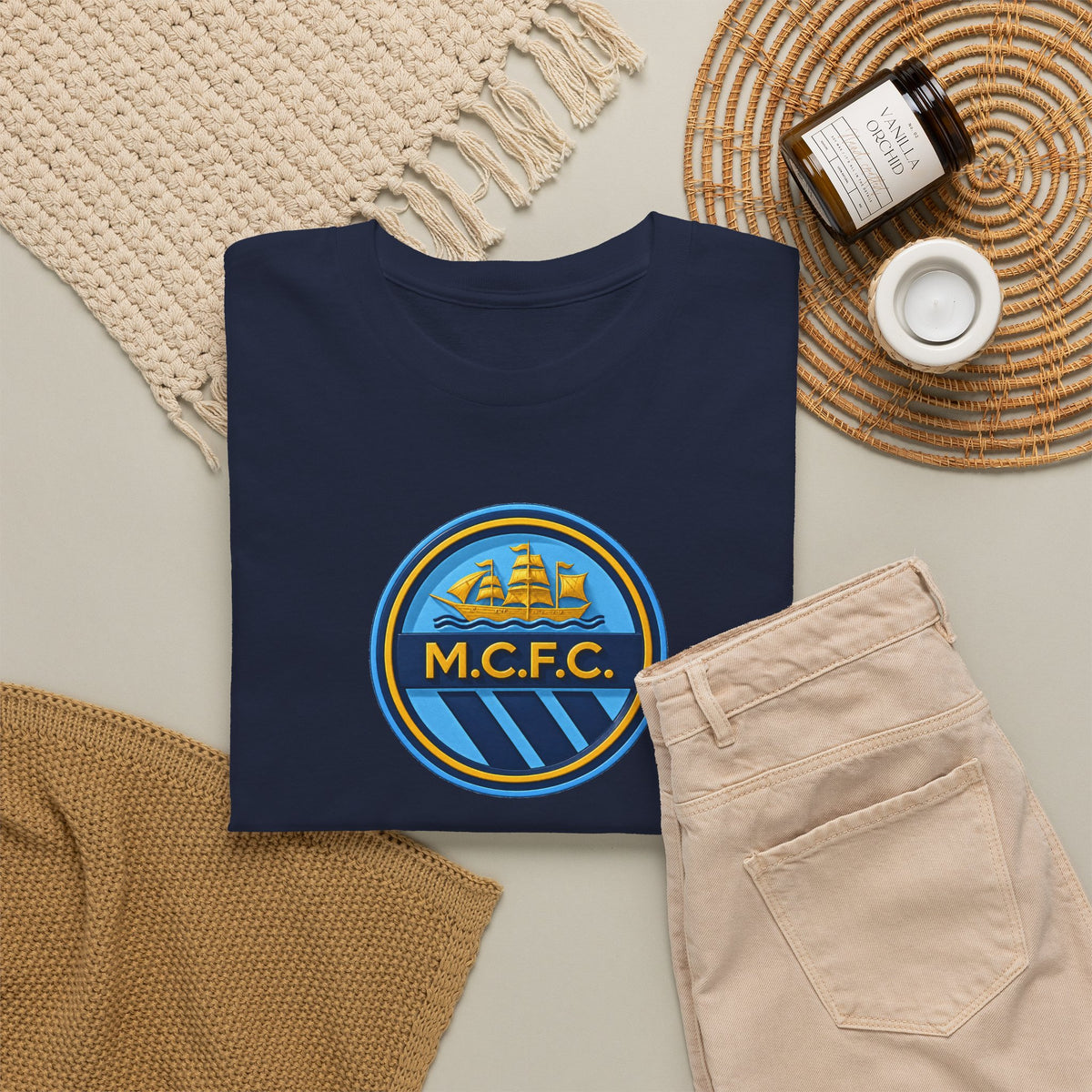 Manchester City Inspired MCFC Unisex Heavy Cotton Tee