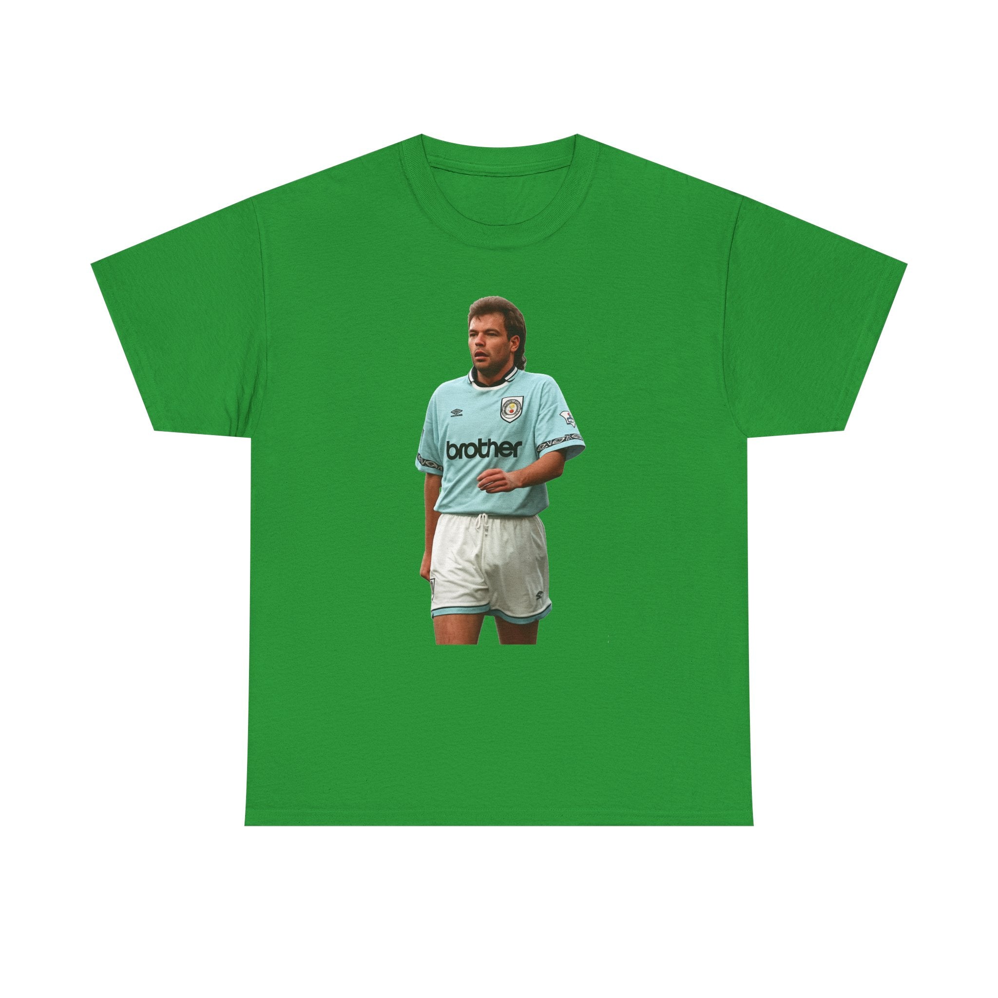 Uwe Rosler Manchester City Legend Graphic Tee - Retro Football Kit Print
