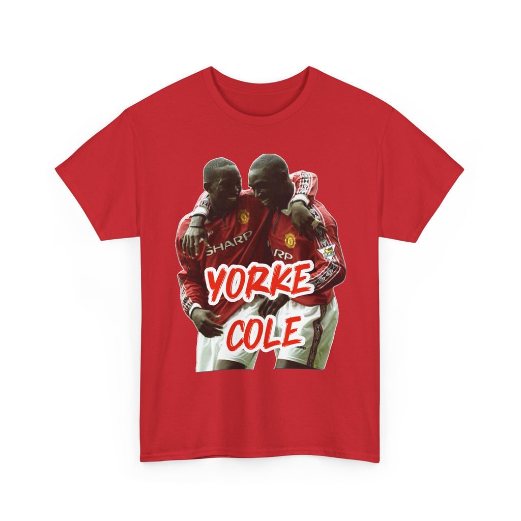 Yorke & Cole Manchester United Soccer Legends Graphic Tee — 'Yorke Cole' Retro Football Shirt