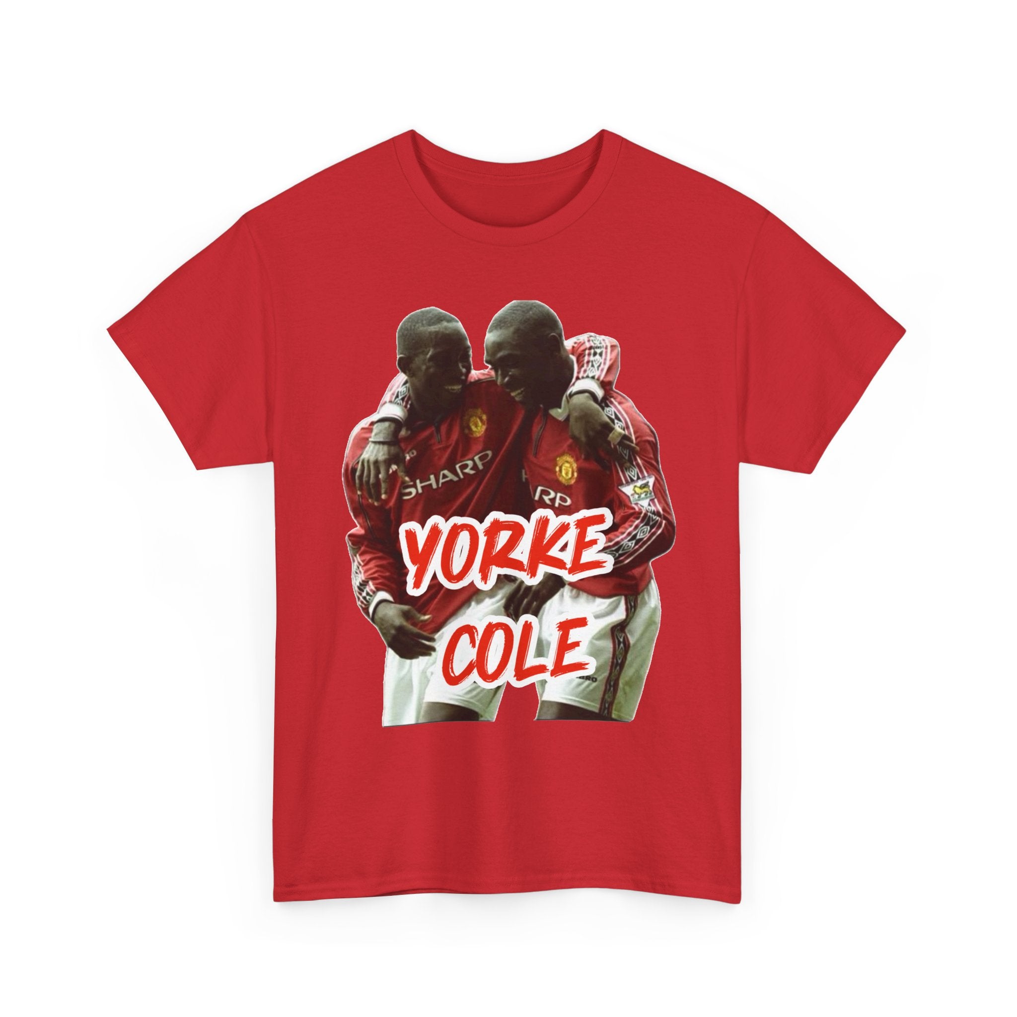 Yorke & Cole Manchester United Soccer Legends Graphic Tee — 'Yorke Cole' Retro Football Shirt