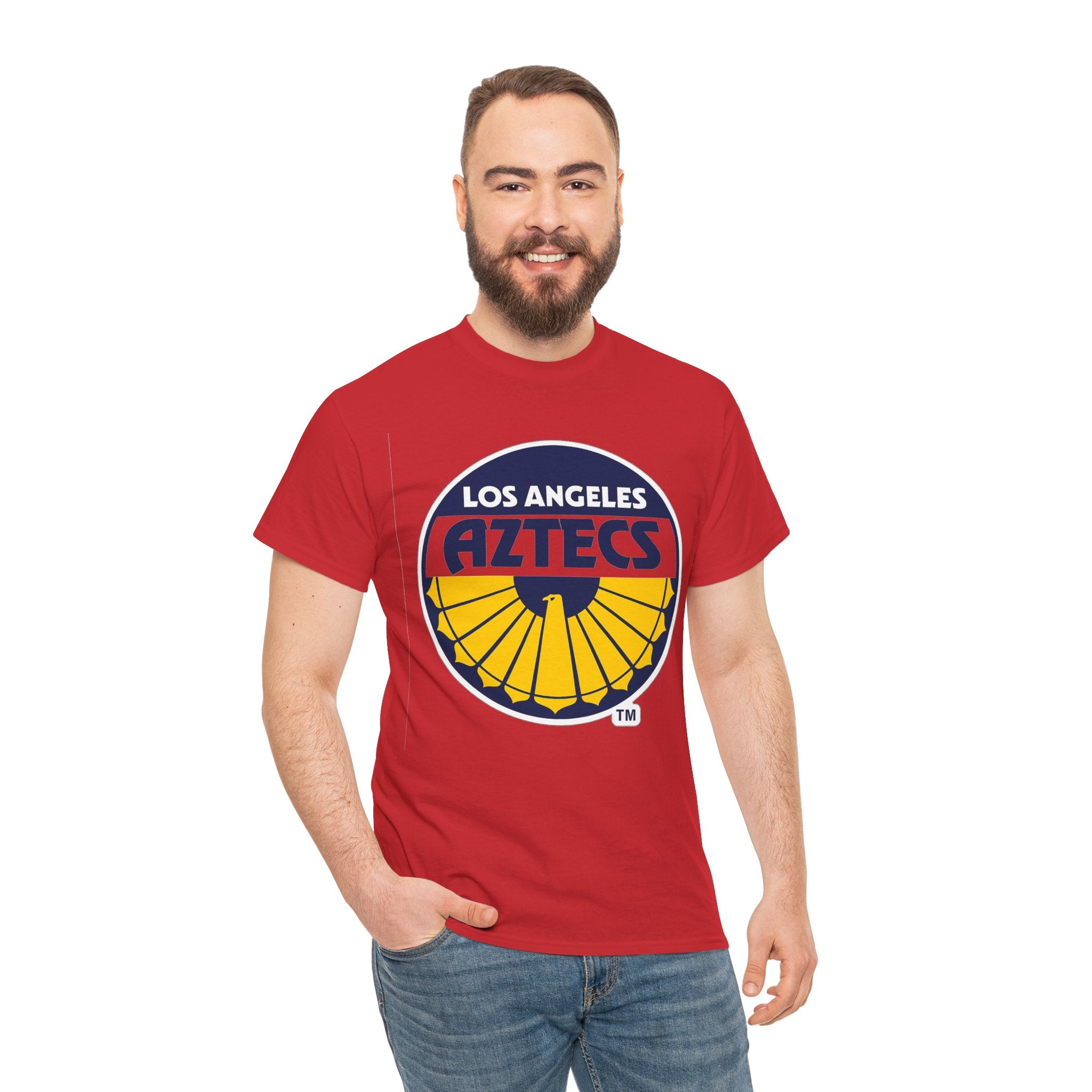 Los Angeles Aztecs Vintage Logo Cotton T-Shirt