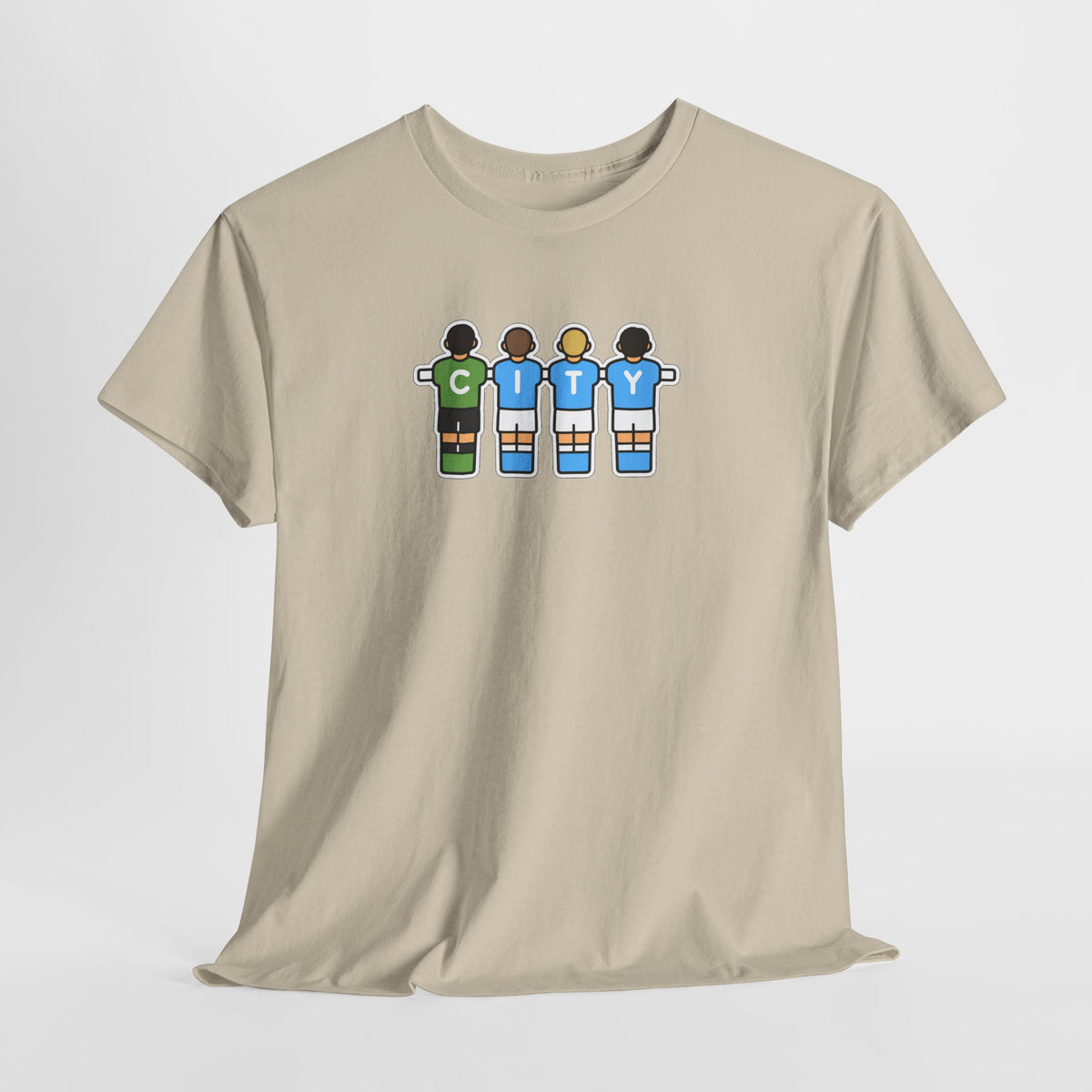 City Soccer Team Tee — Retro Foosball Players Graphic T-Shirt