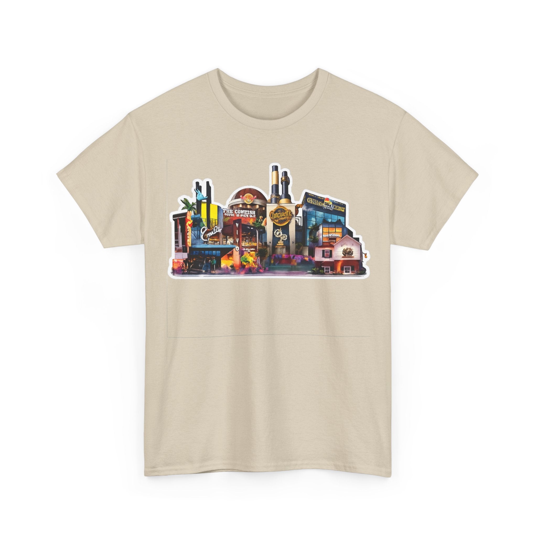 Universal Orlando Skyline T-Shirt — Neon Strip Casino Cityscape Tee