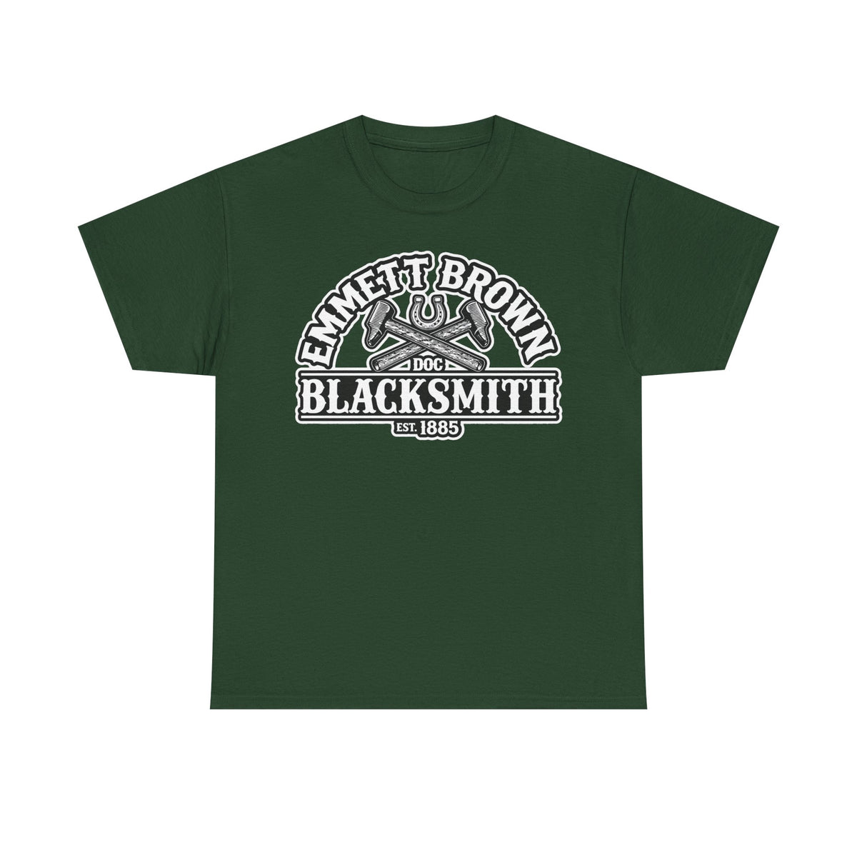 Blacksmith Emmett Brown Tee — Vintage Doc Blacksmith Graphic Shirt