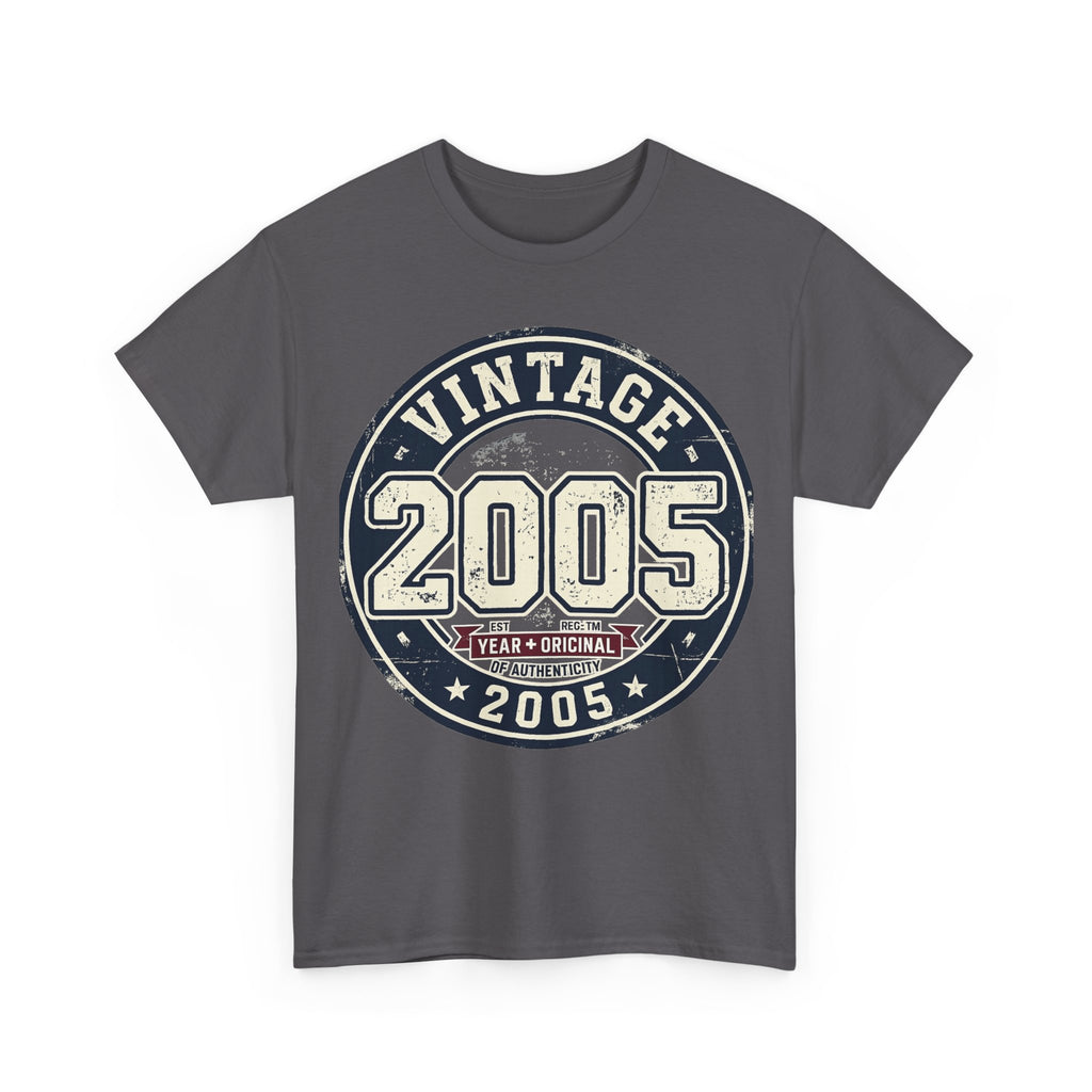Vintage 2005 T-Shirt — Retro Birth Year Graphic Tee