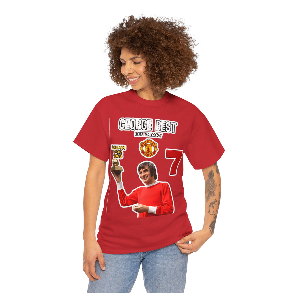 George Best Manchester United #7 Vintage Soccer T-Shirt – Ballon d'Or Tribute