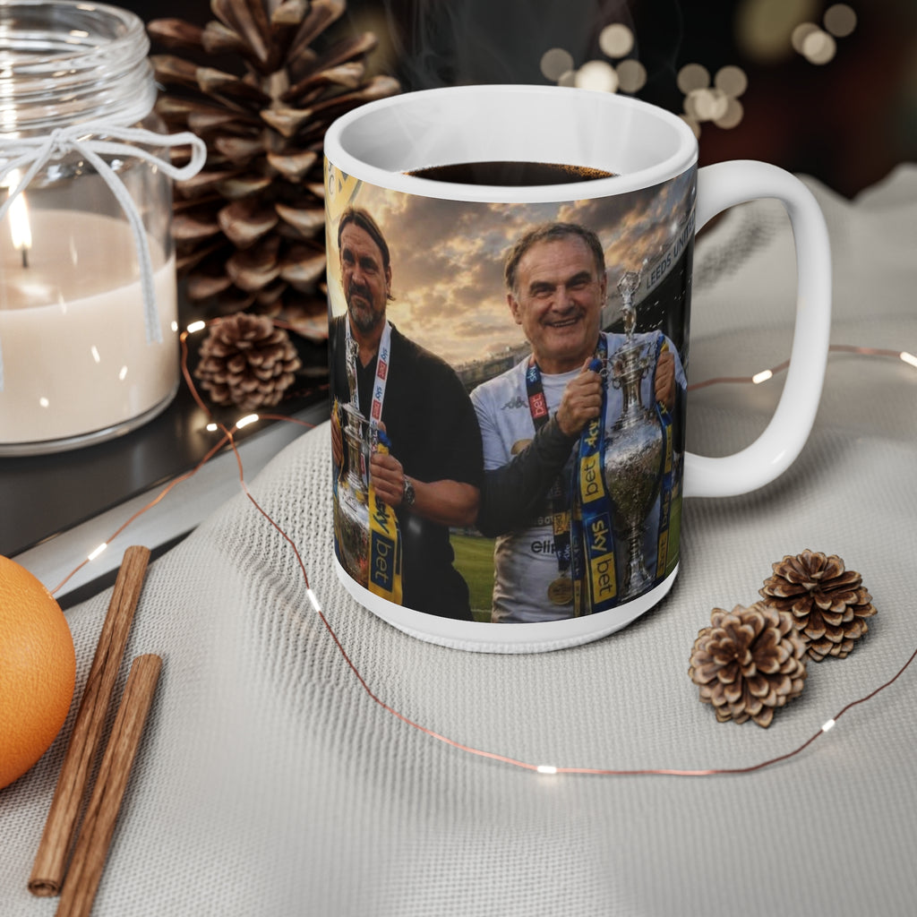 Leeds United Managers Photo Mug – Vintage Trophy Team Ceramic Coffee Cup (11oz, 15oz)