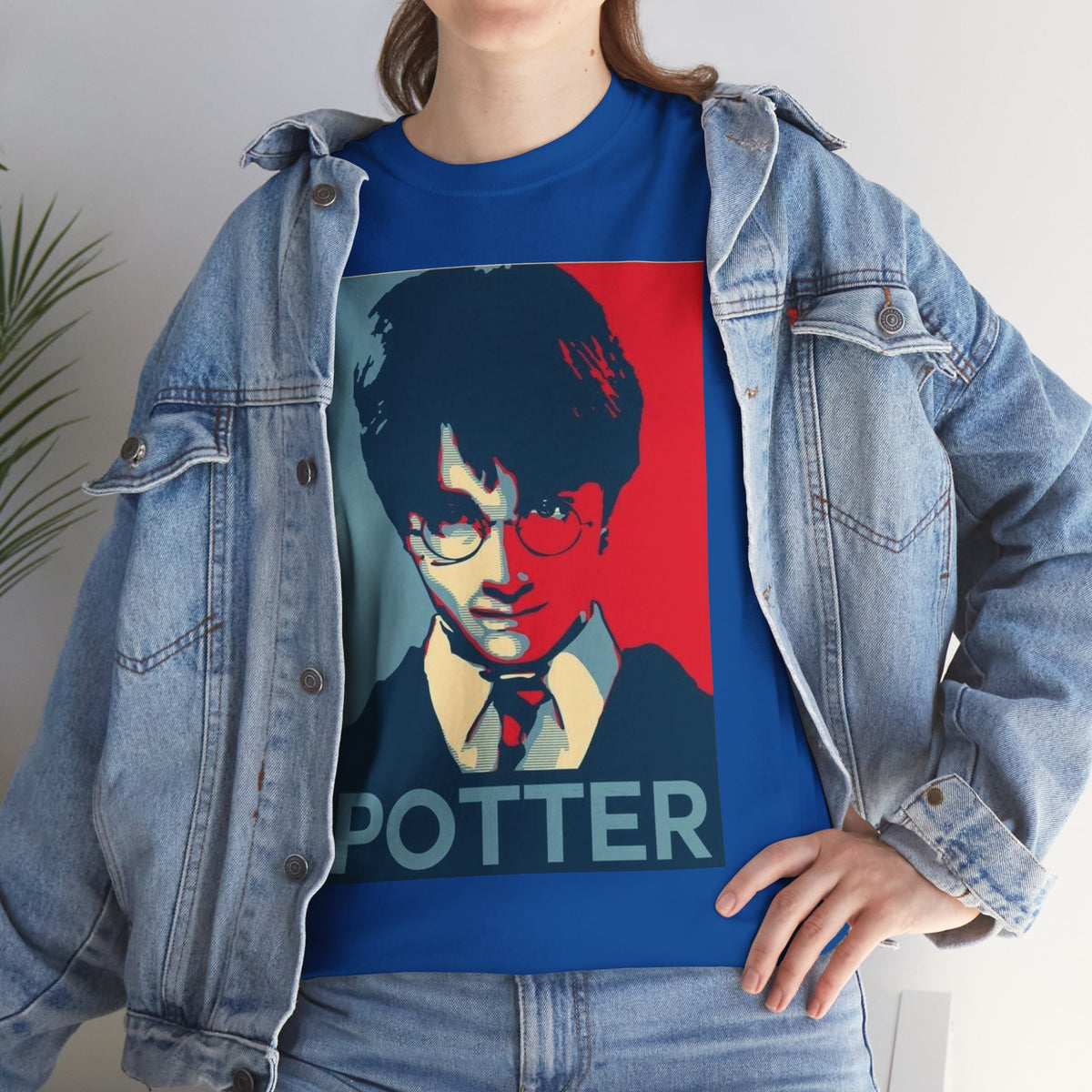 Harry Potter Inspired Vintage Wizard Portrait Cotton T‑Shirt — 'Potter' Graphic Tee