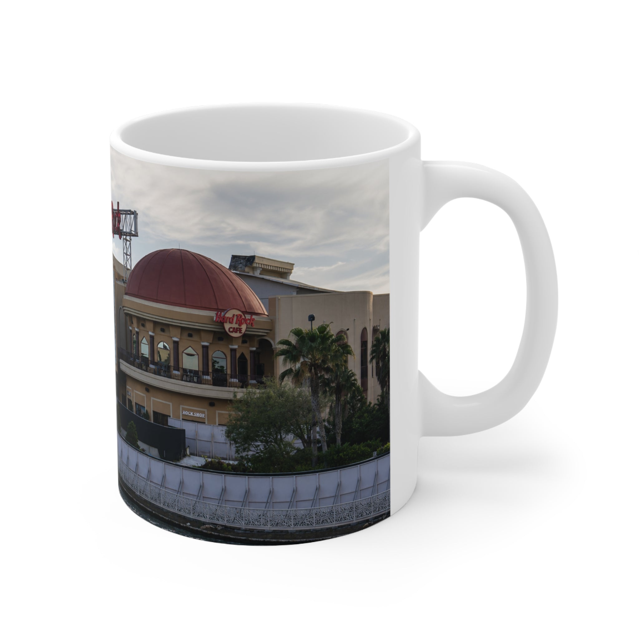 Hard Rock Cafe Orlando Waterfront Photo Ceramic Mug — 11oz & 15oz Souvenir Coffee Cup