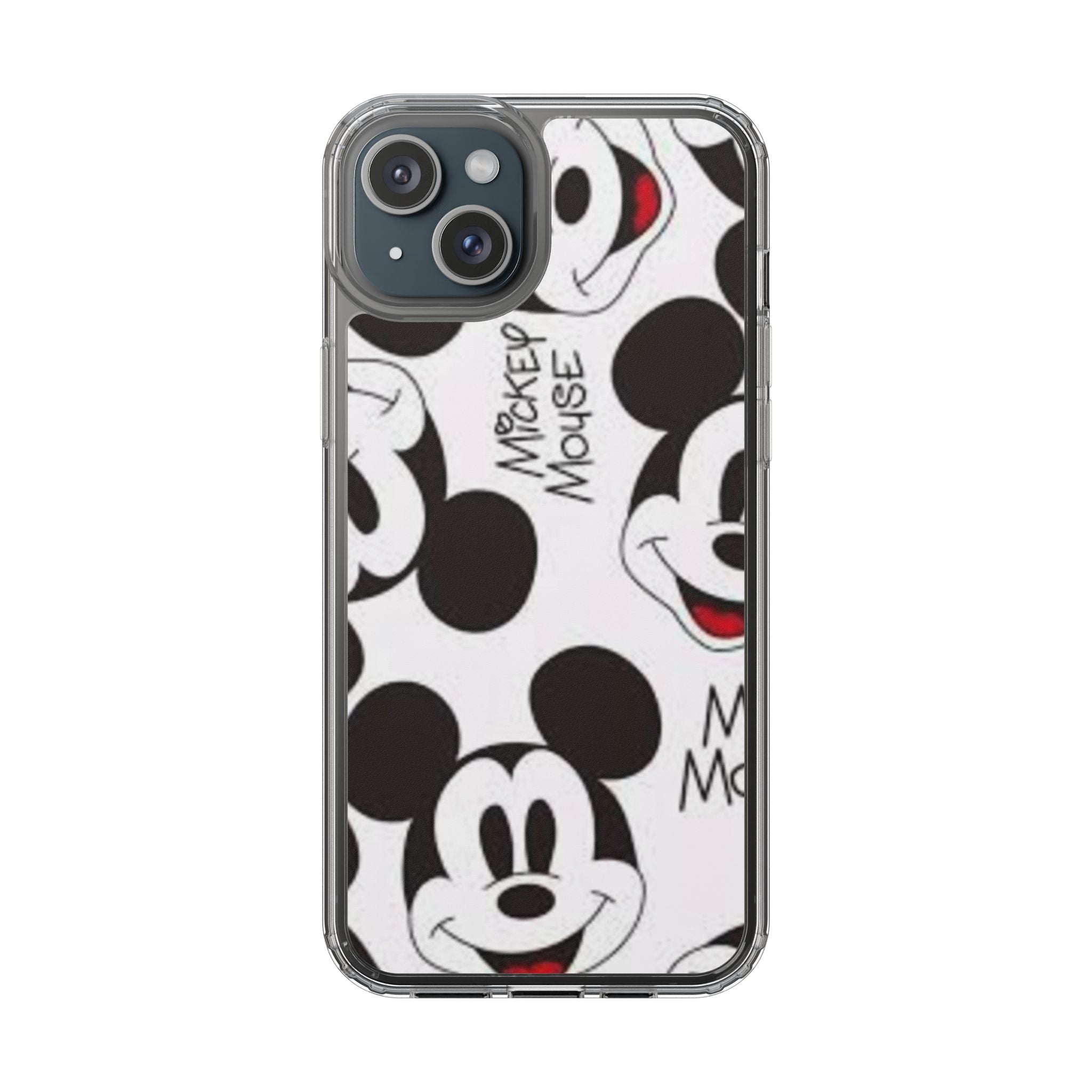 Mickey Mouse Clear Phone Case – Retro Cartoon Pattern Clear Case