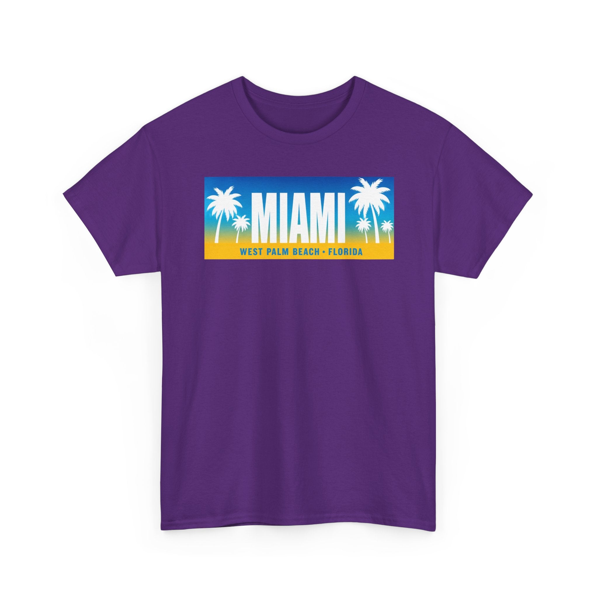 Miami West Palm Beach Vintage Tee — "MIAMI" Beach Palm Trees T‑Shirt