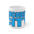 Manchester City Ceramic Coffee Mug - Bold Blue Football Fan Cup (11oz & 15oz)