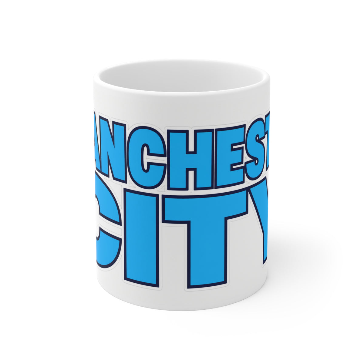 Manchester City Ceramic Coffee Mug - Bold Blue Football Fan Cup (11oz & 15oz)