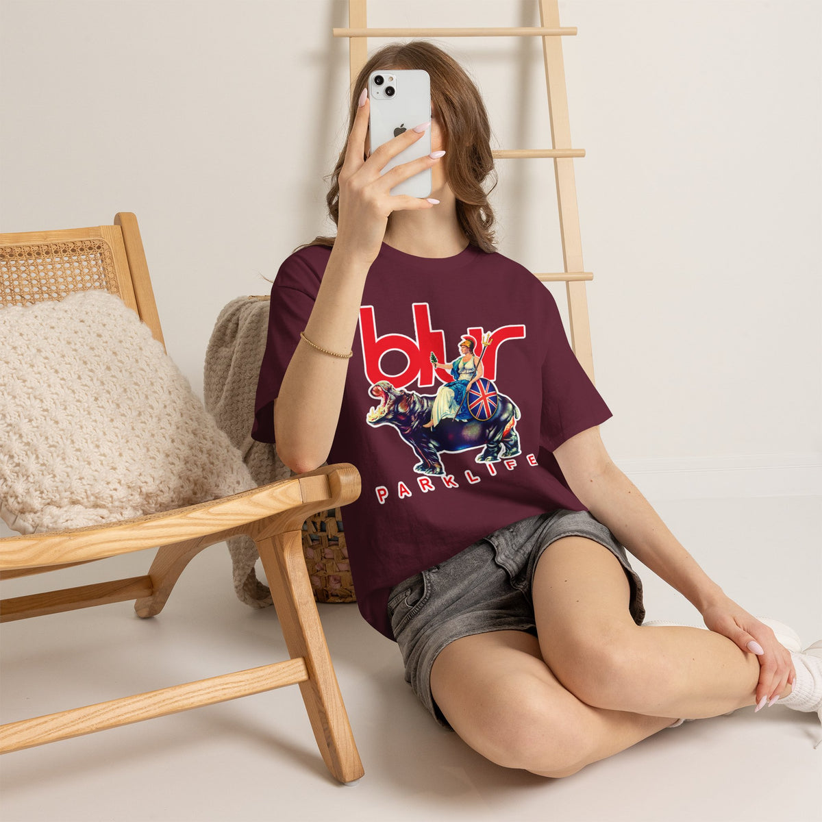 Blur PARKLIFE British Bulldog Graphic Cotton T-Shirt