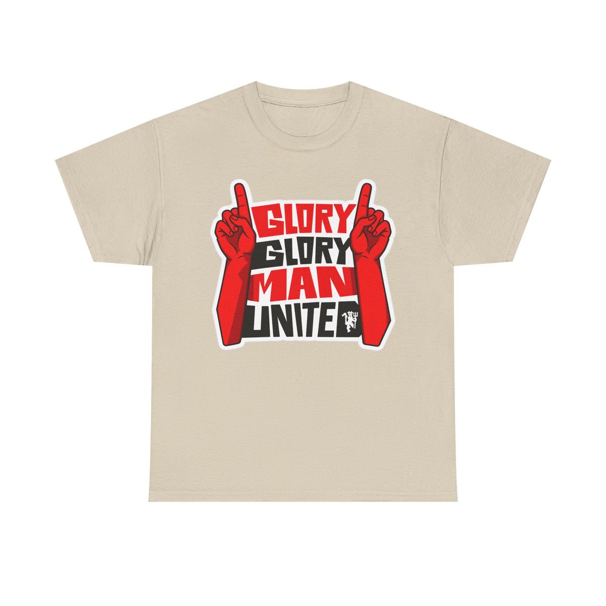 Glory Glory Man United T-Shirt — Retro Red Football Fan Tee