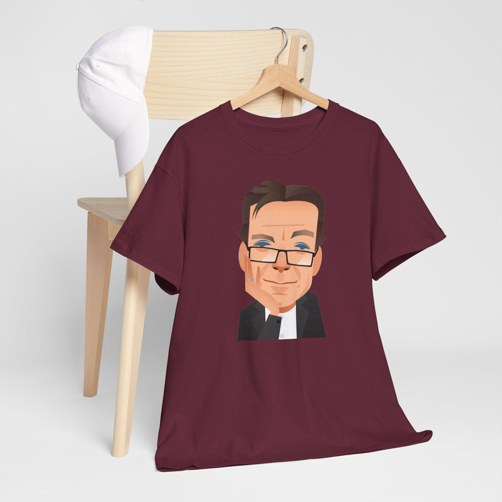 Tony Wilson Manchester Legend Caricature Gentleman Face Cotton T-Shirt
