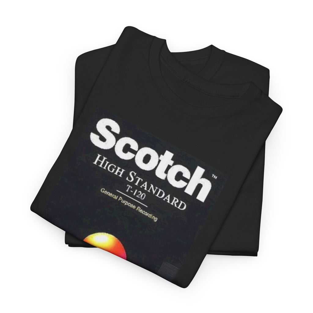 Retro 'Scotch High Standard' Graphic Tee – Vintage VHS Cassette Design
