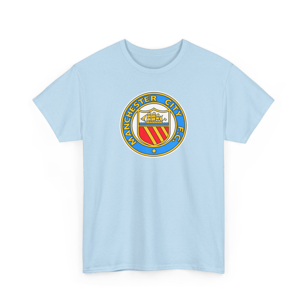 Manchester City Retro Crest Cotton T-Shirt
