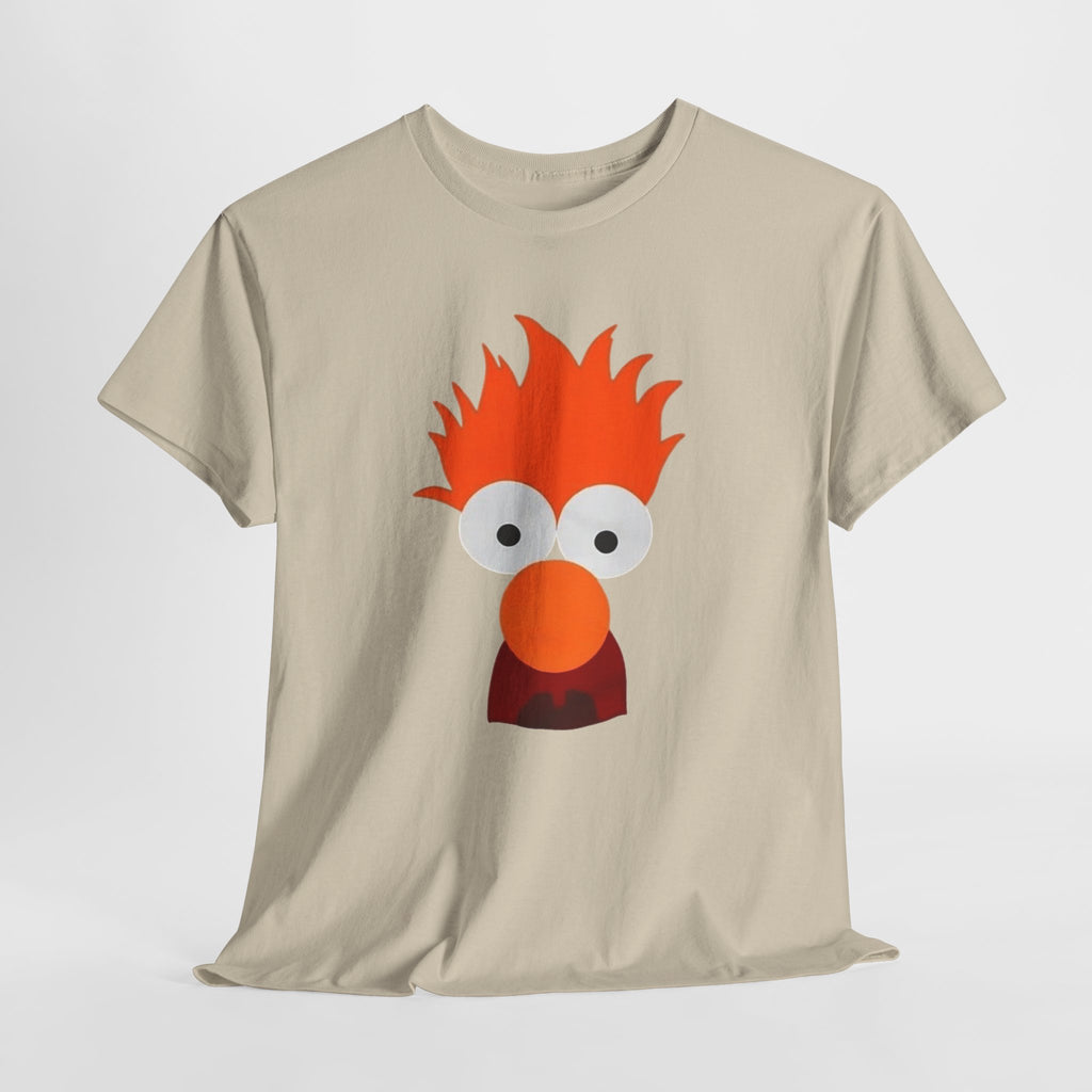 Beaker-Inspired Graphic Tee — Cute Orange Muppet Face T-Shirt