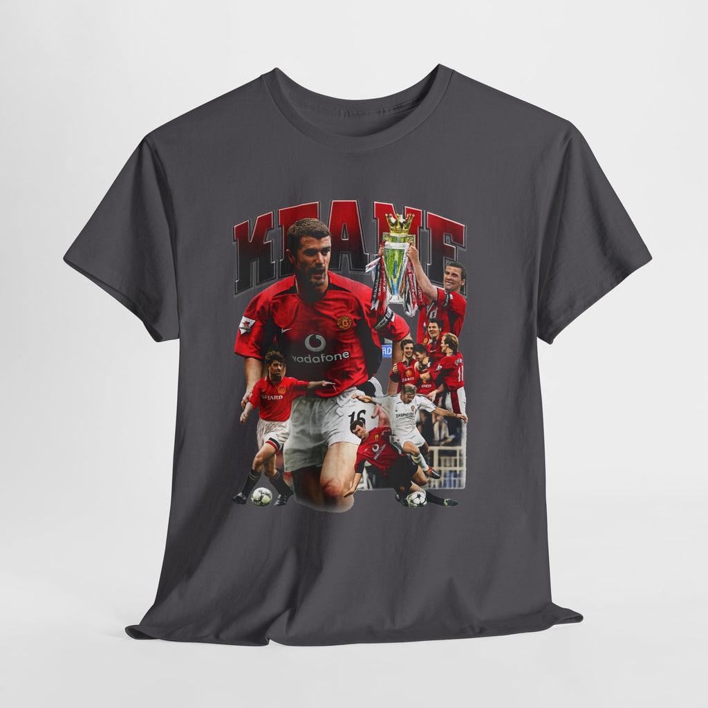 Roy Keane Football Legens Collage Tee — Retro Man United Tribute Shirt