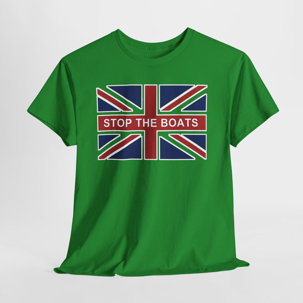 Union Jack "Stop The Boats" Political Statement Tee / T-Shirt