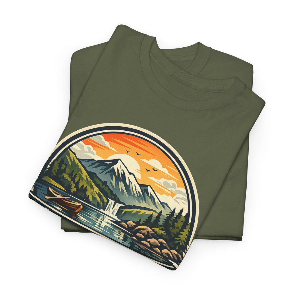 Lake District Graphic Tee — Scenic Mountain & Lake Camping Shirt