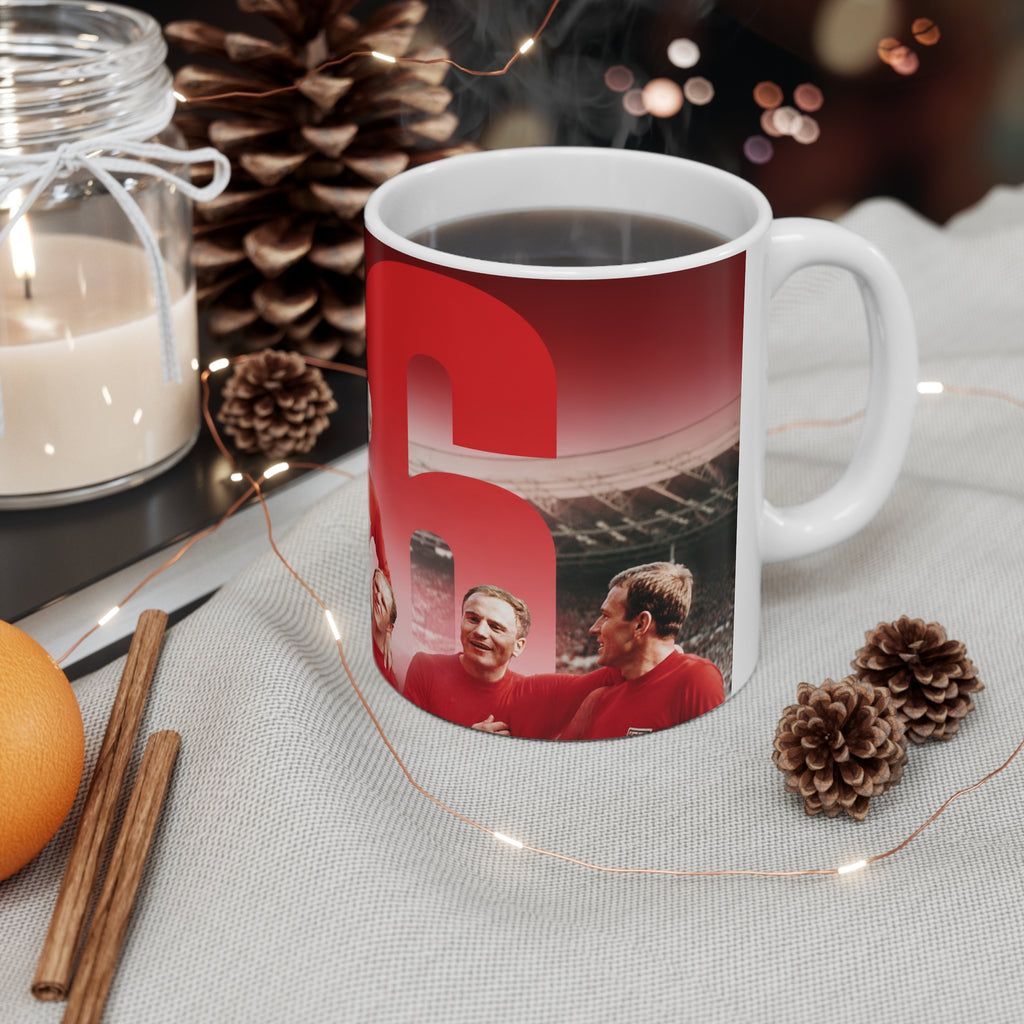 England 1966 World Cup Champions Vintage Football Mug — Retro 1966 Soccer Team Design