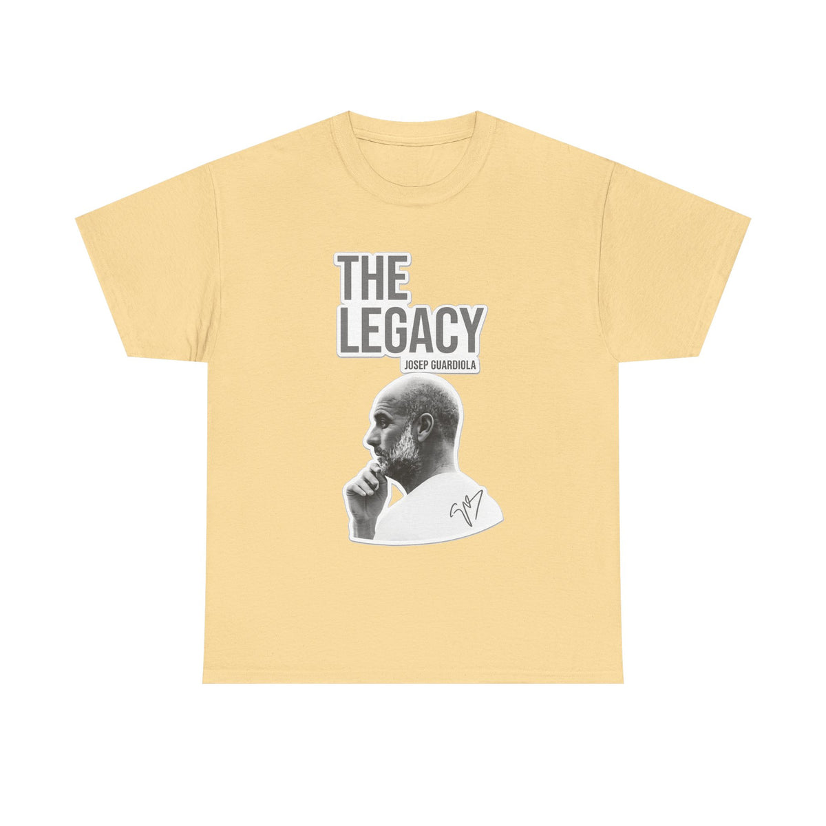 Pep Guardiola Manchester City The Legacy Tee — Inspirational Portrait Graphic T-Shirt