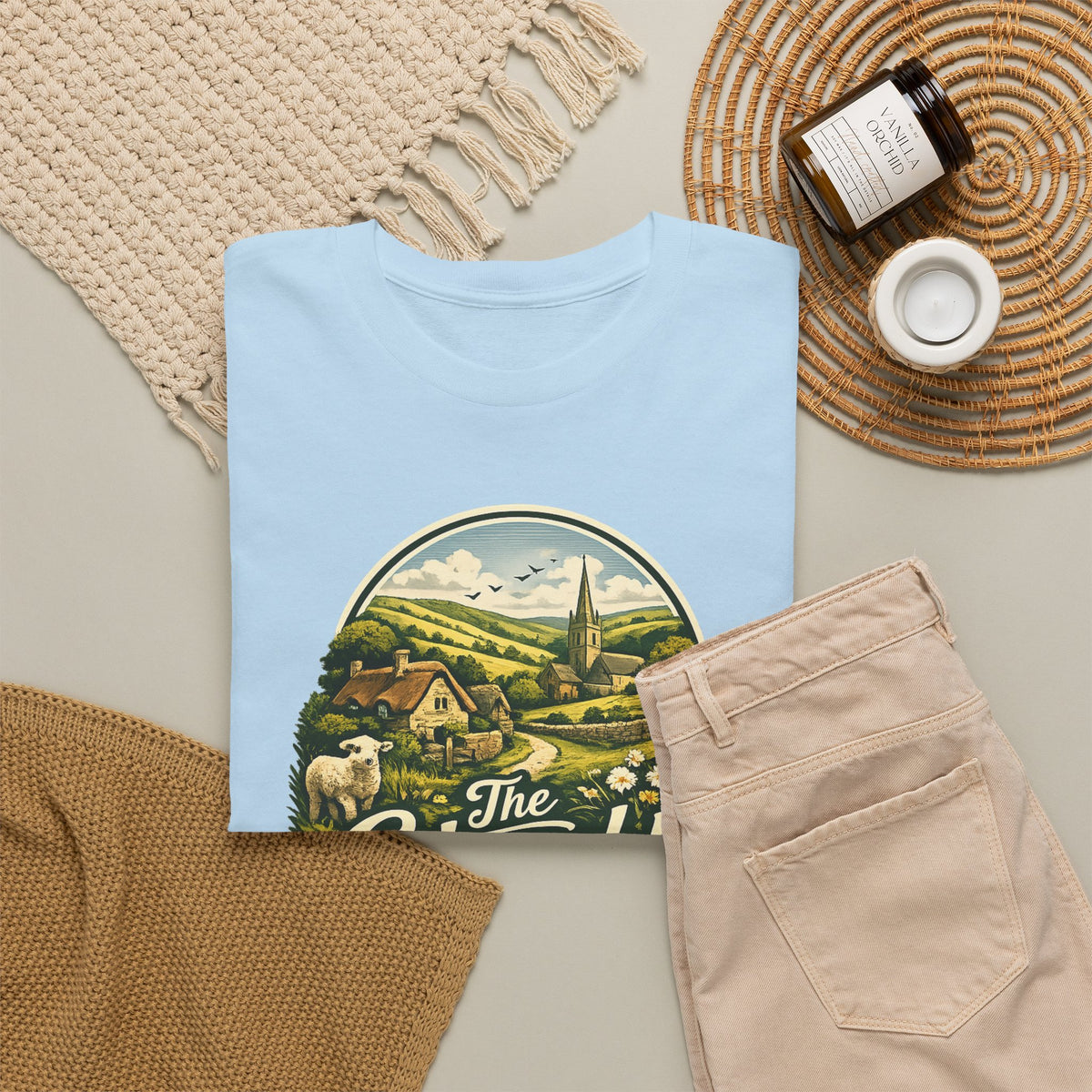 Cotswolds Vintage Landscape T‑Shirt — The Cotswolds Countryside Tee