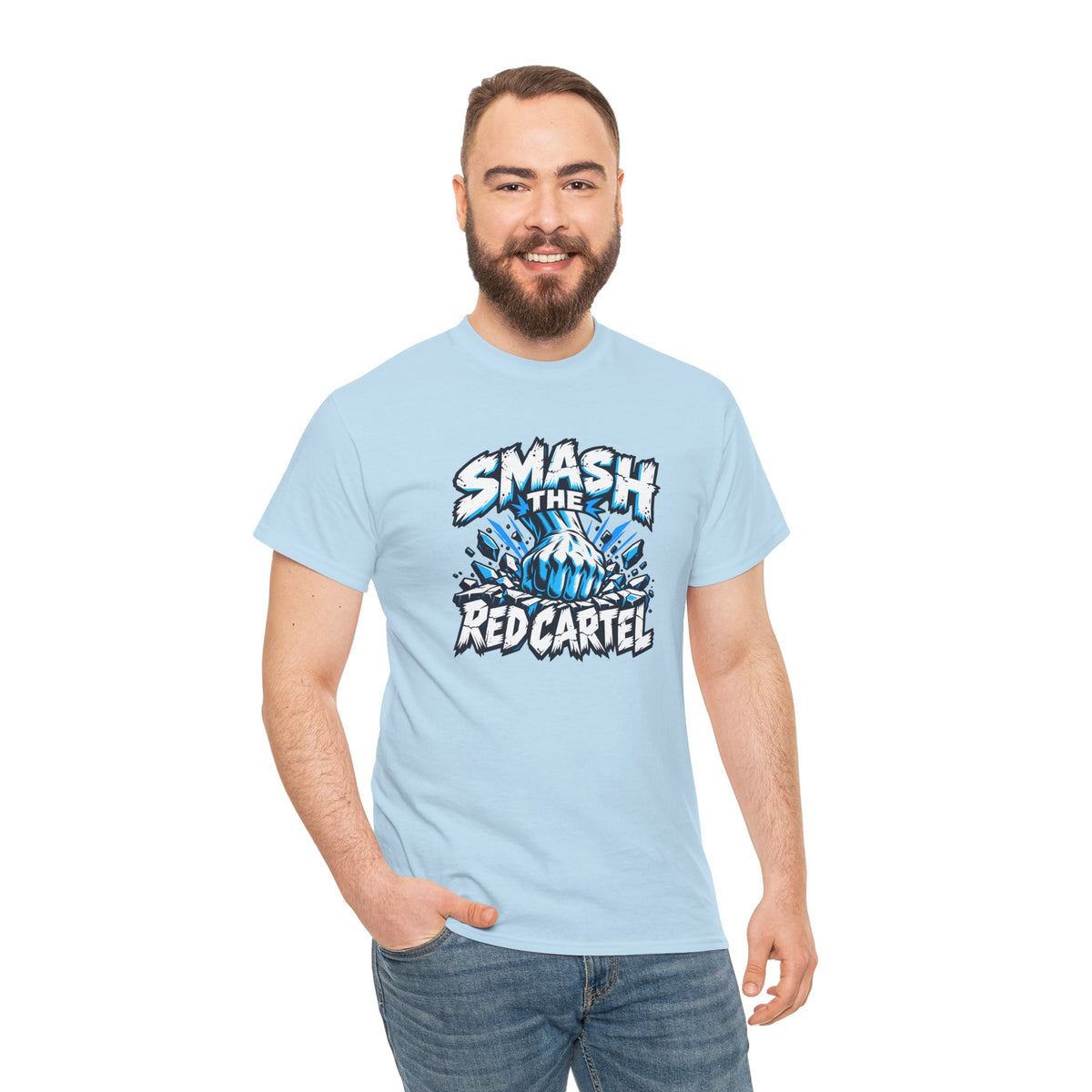 Smash the Red Cartel Unisex Heavy Cotton T-Shirt / Tee