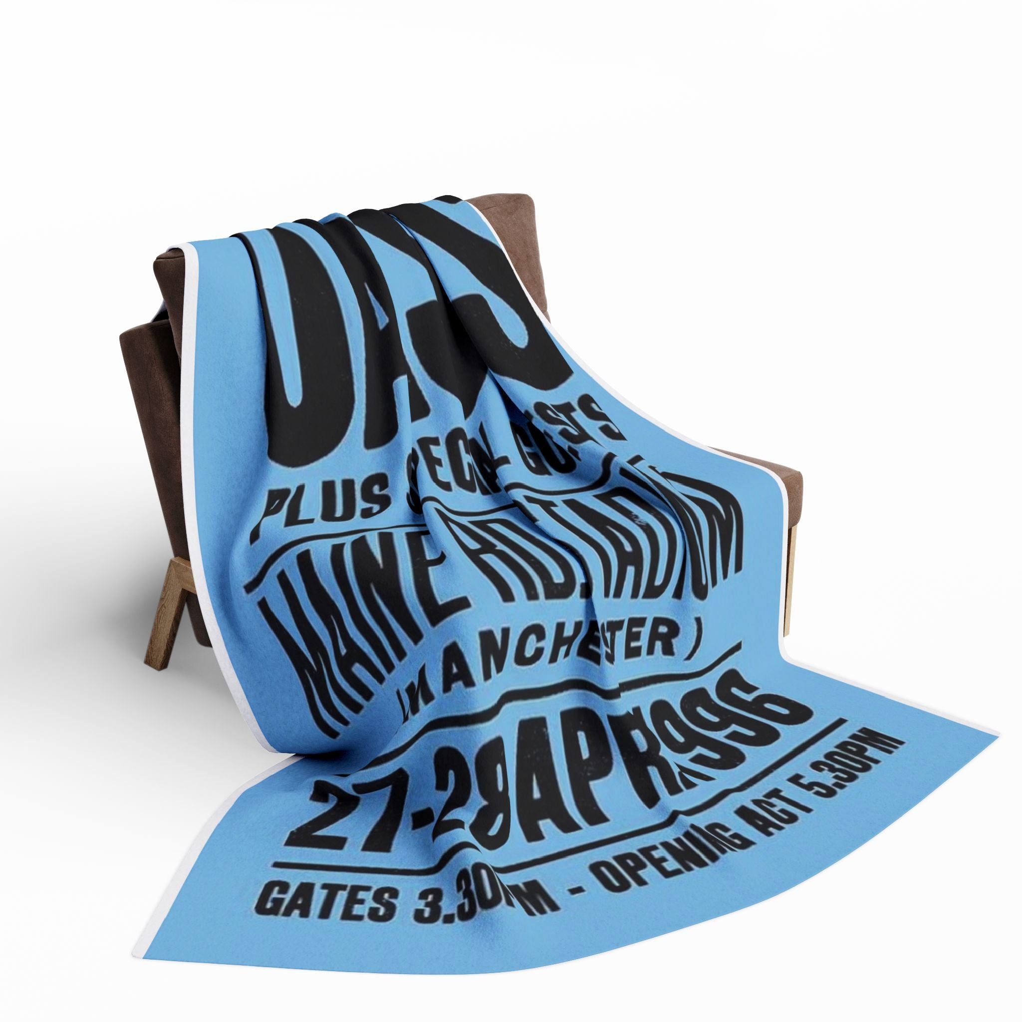 Oasis 1996 Maine Road Concert Poster Arctic Fleece Blanket