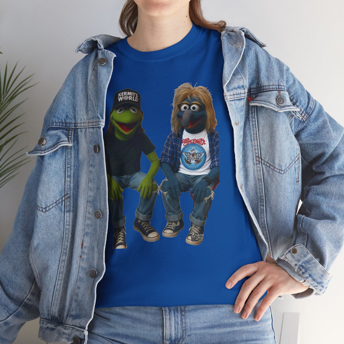 Kermit & Gonzo Waynes World Inspired Character Graphic T-Shirt
